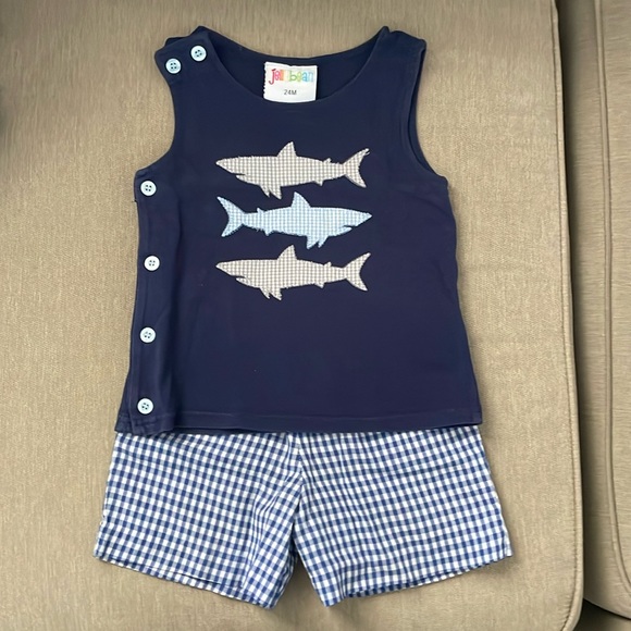 The Bailey Boys Other - The Bailey Boys shorts & Jelly Bean top with sharks bundle, size 24 months/2T
